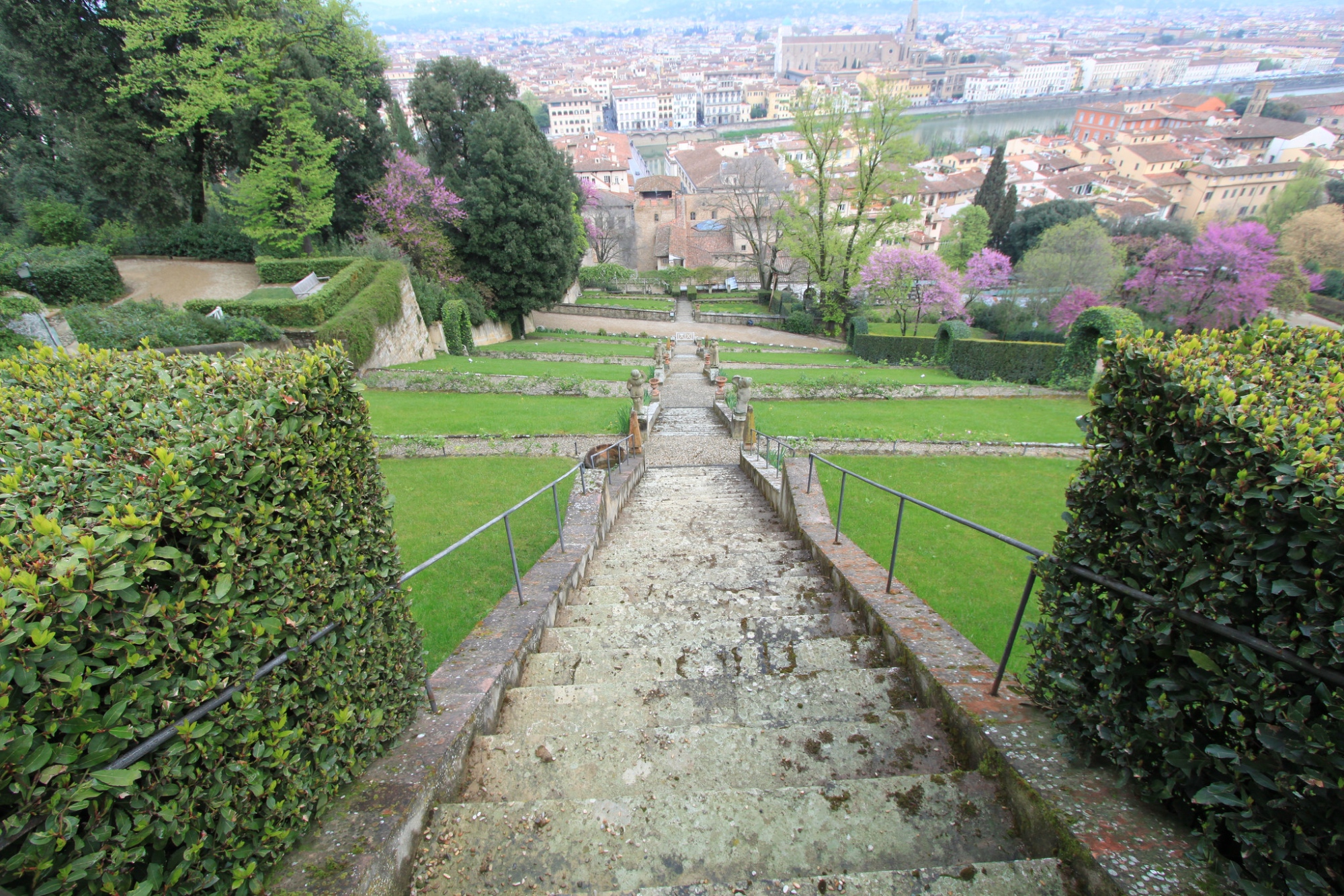 Florence seen from the staircase of the Garden