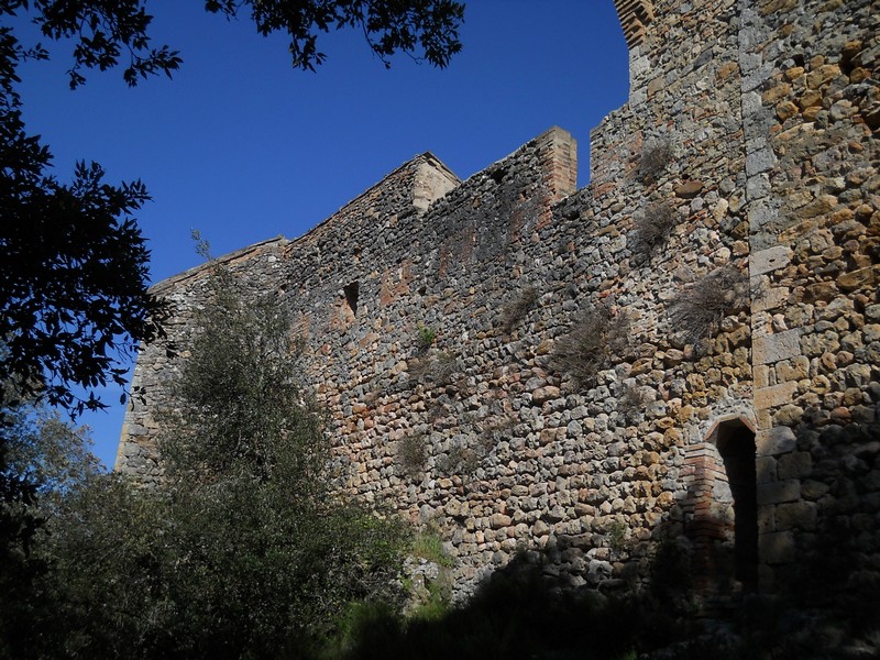The walls of the castle of the noble Balzetti family, hidden within the forest in the Alto Merse