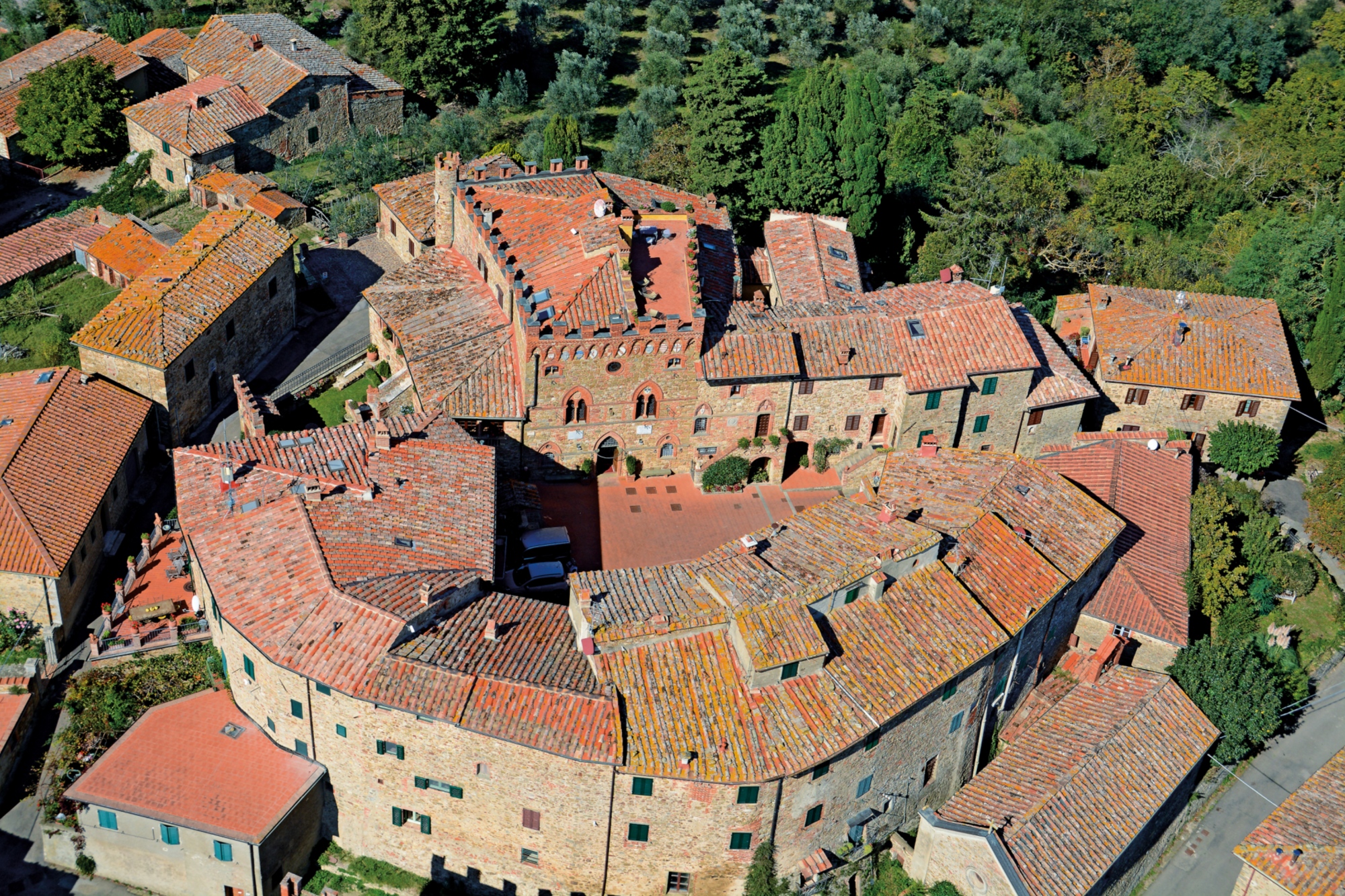 Aerial view of Montebenichi