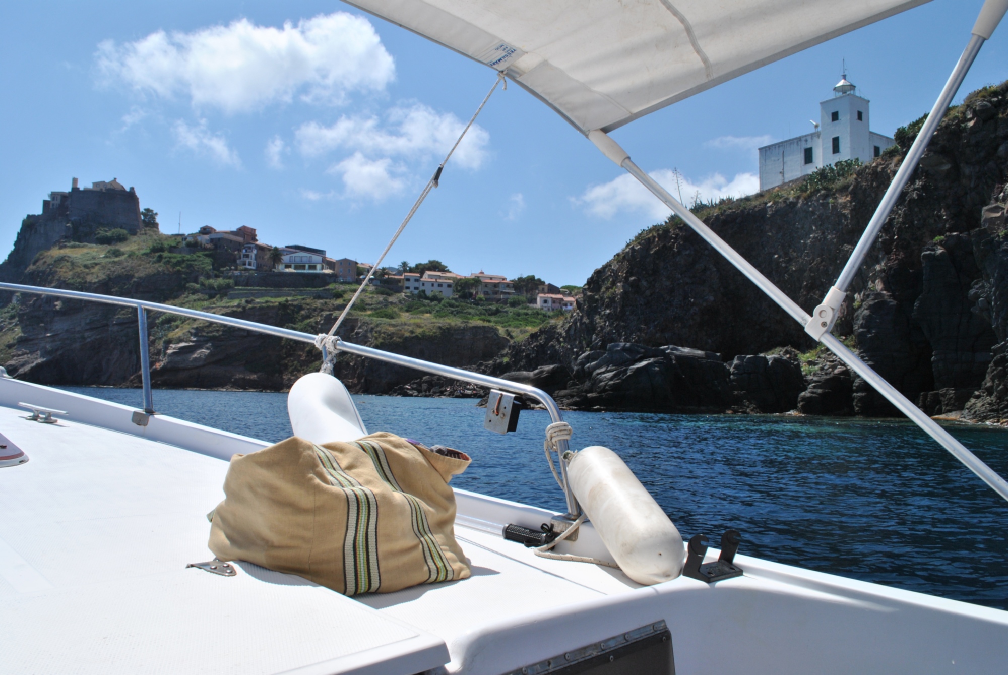 Capraia island by boat