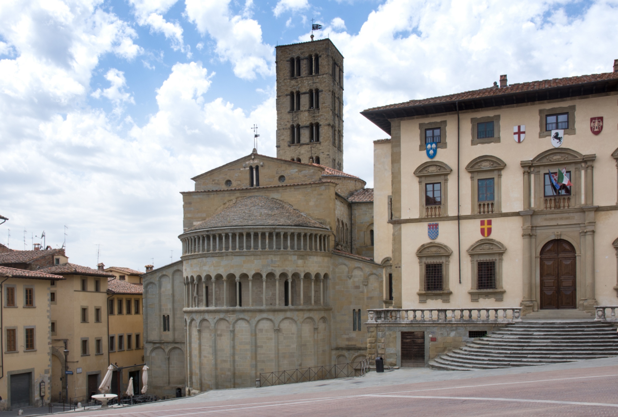La plaza principal de Arezzo