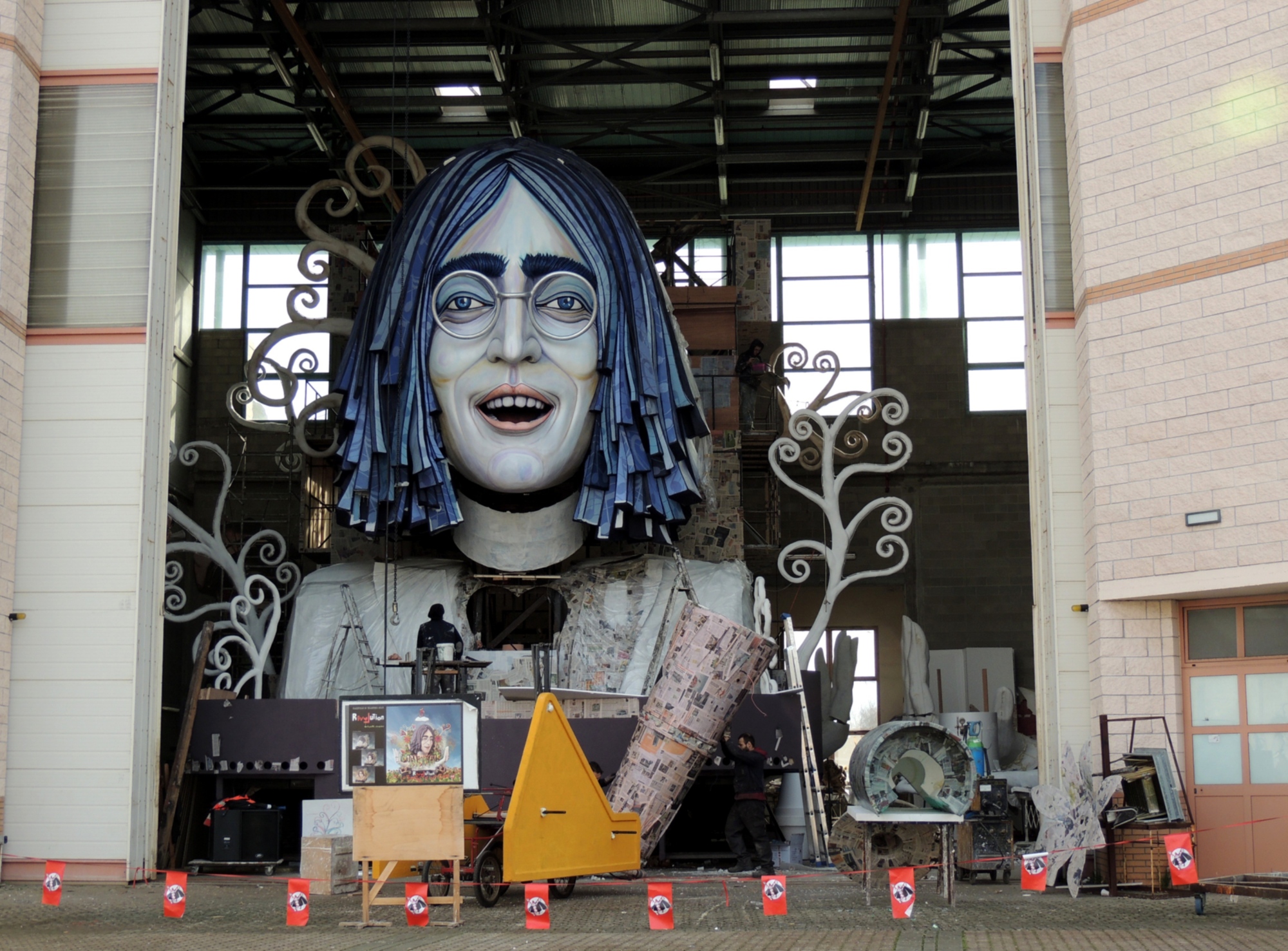 Allegorical carnival float of John Lennon
