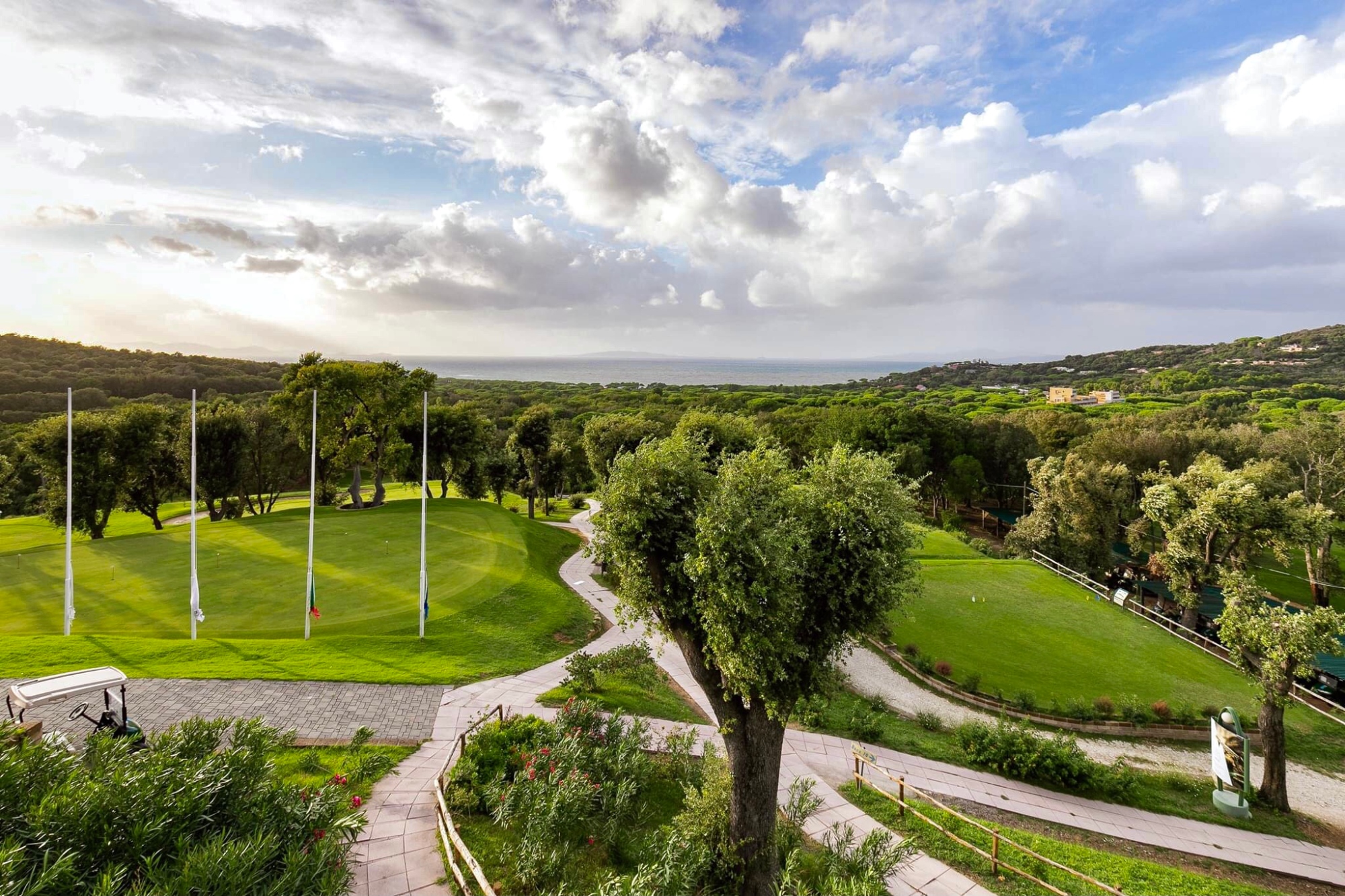 La vista dalla terrazza del Golf Club Punta Ala