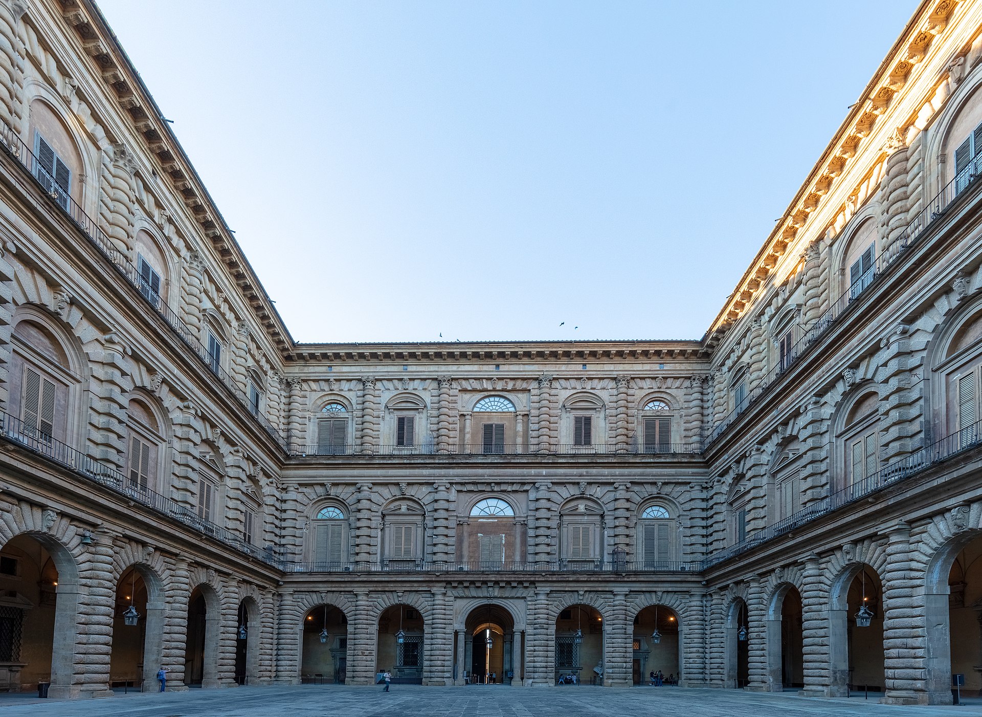 The inner courtyard of Palazzo Pitti