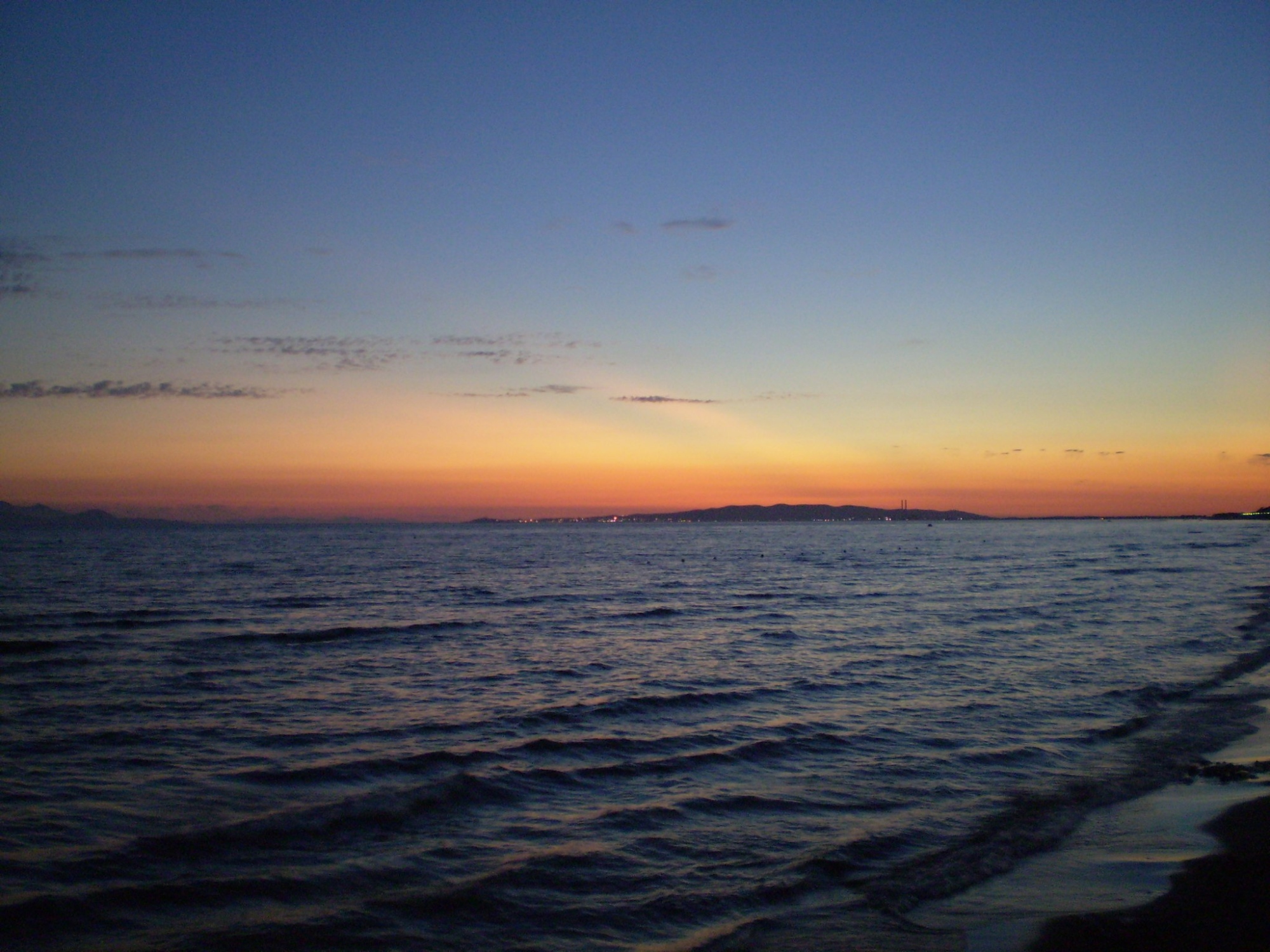 Sunset at the Pratoranieri beach in Follonica