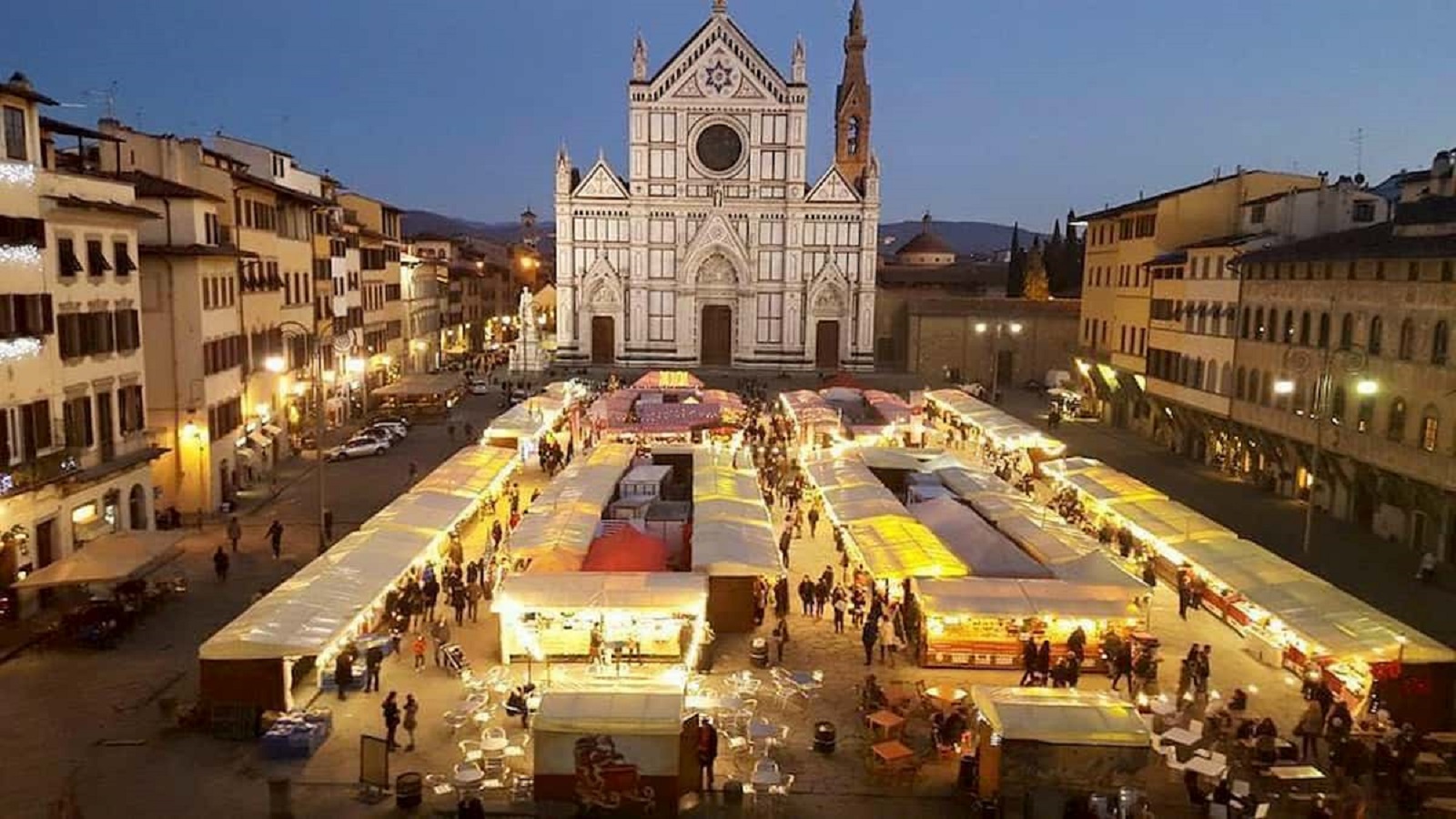 Christmas Market in Piazza Santa Croce in Florence