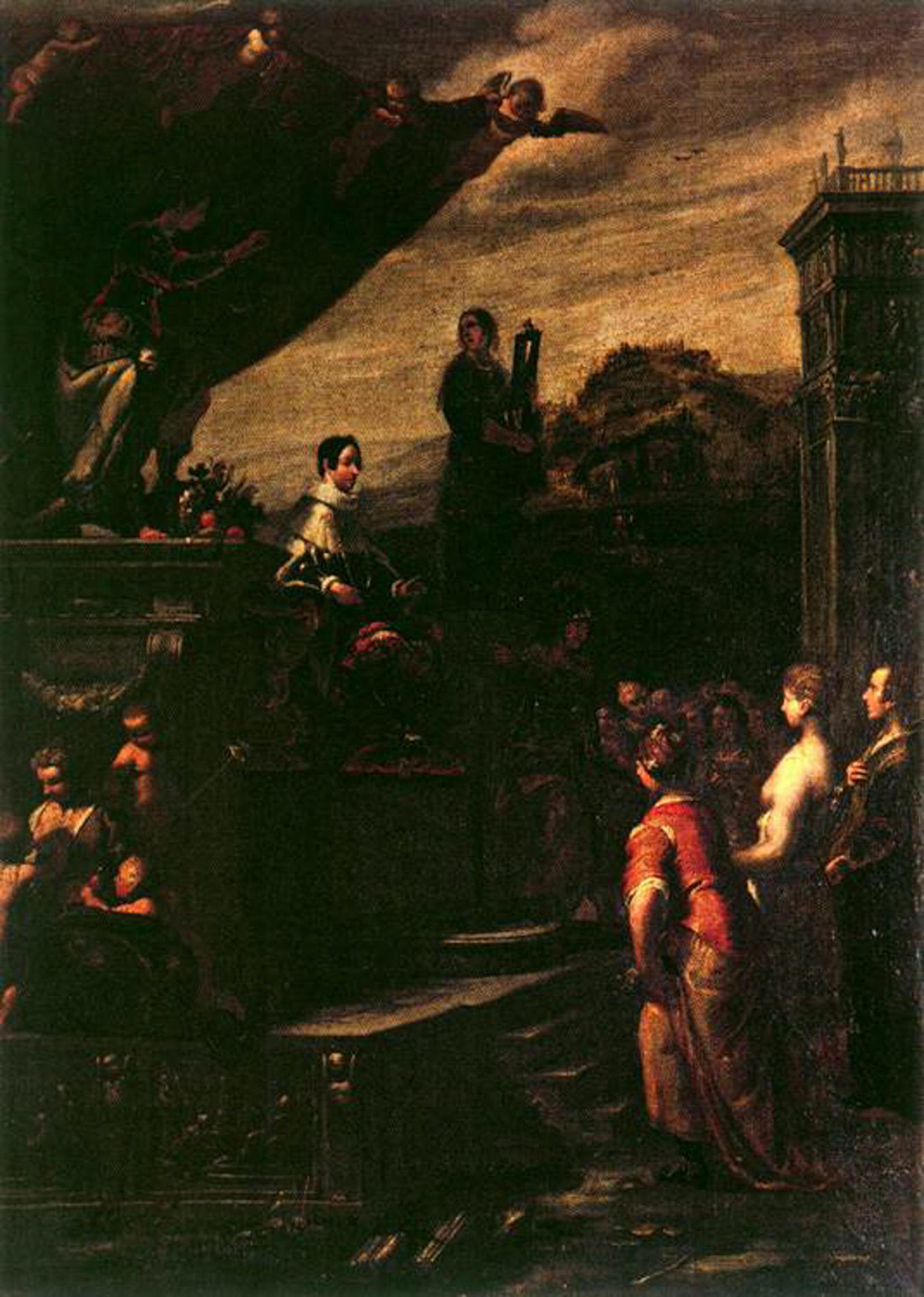 Giovanni Andrea Ansaldo - alegoría de la coronación de Ferdinando II de Medici