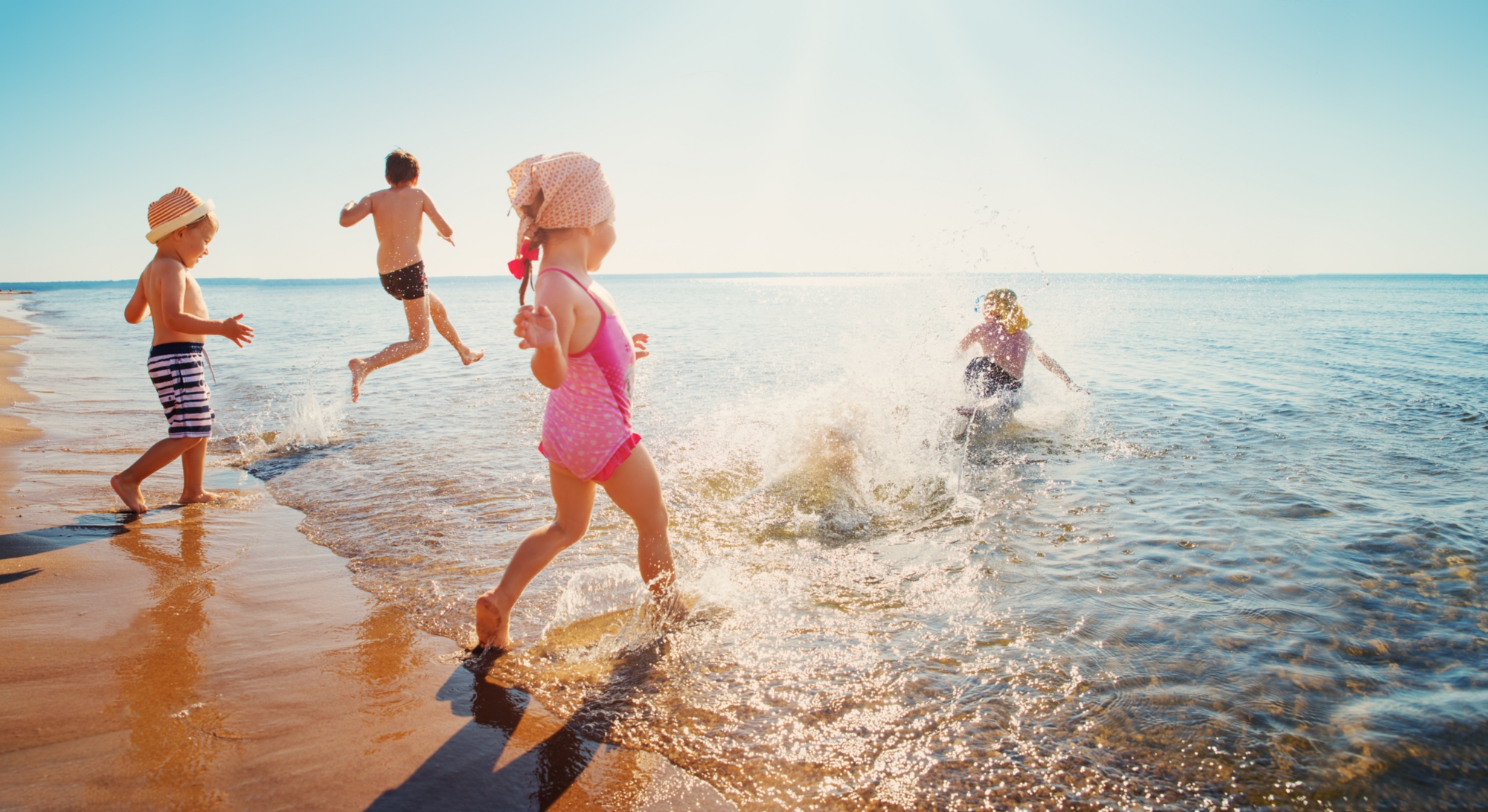 Beach with children