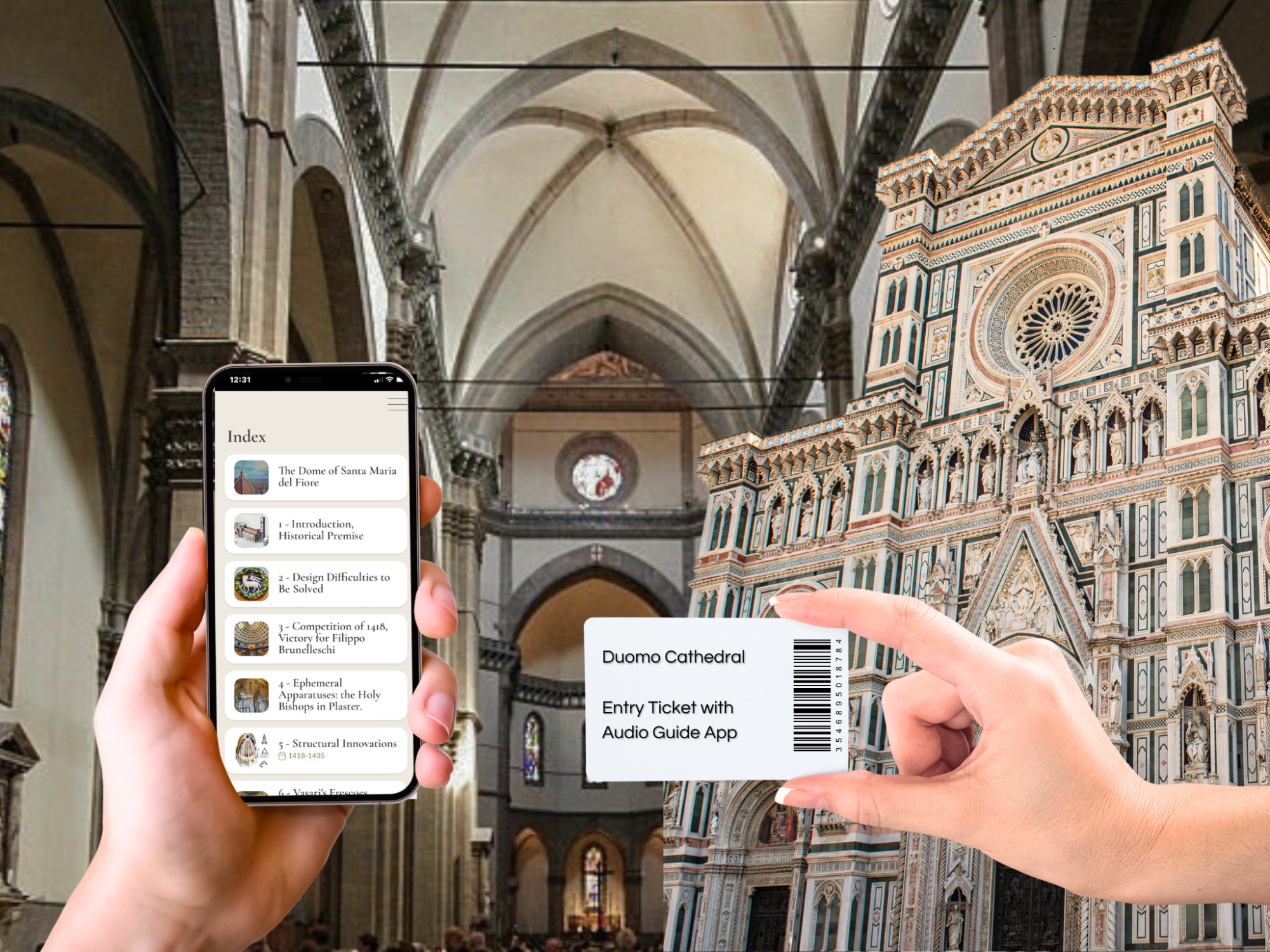 AudioApp & biglietto d'ingresso prioritario per i più importanti monumenti di Firenze