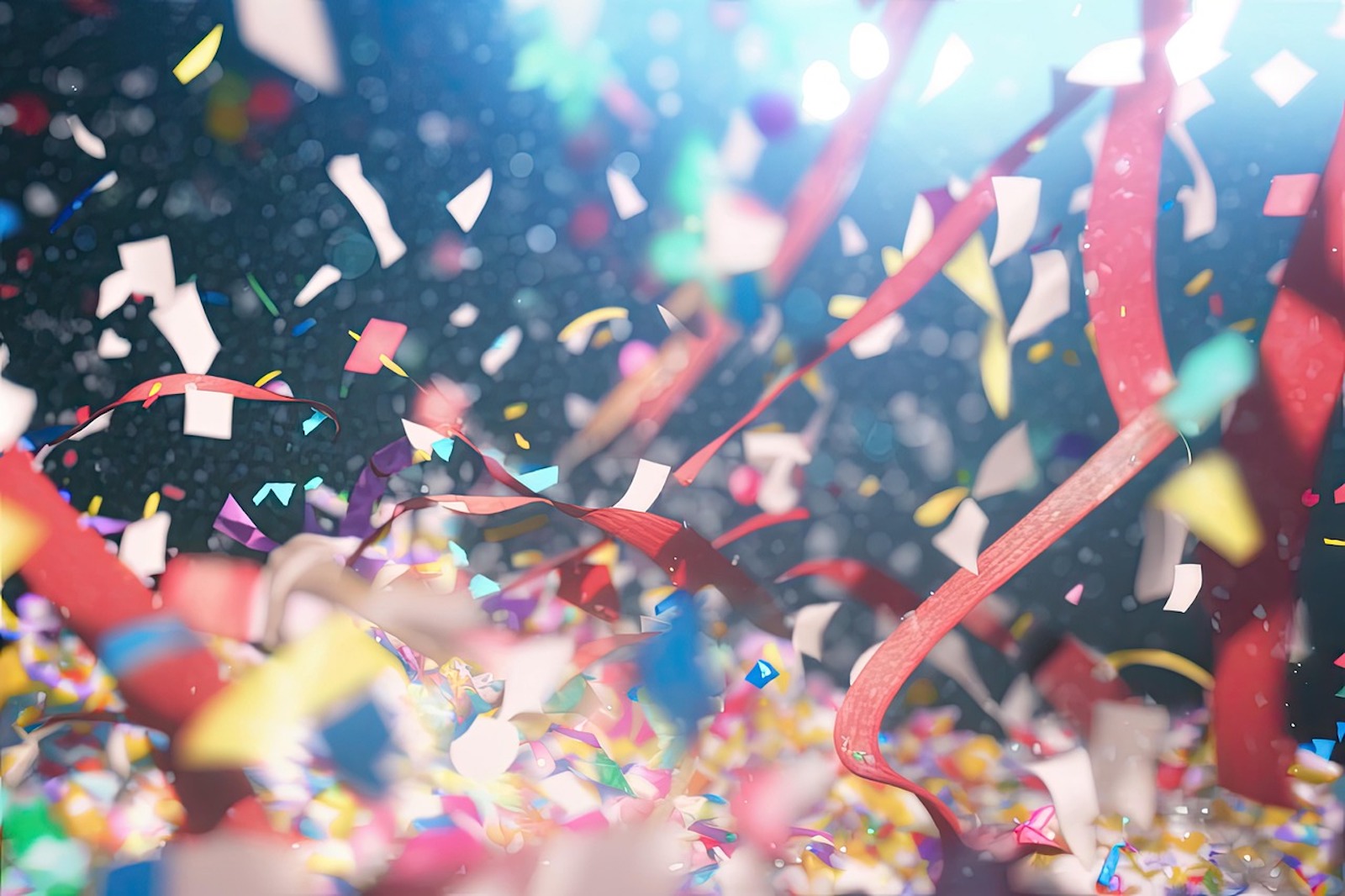 Confetti and streamers