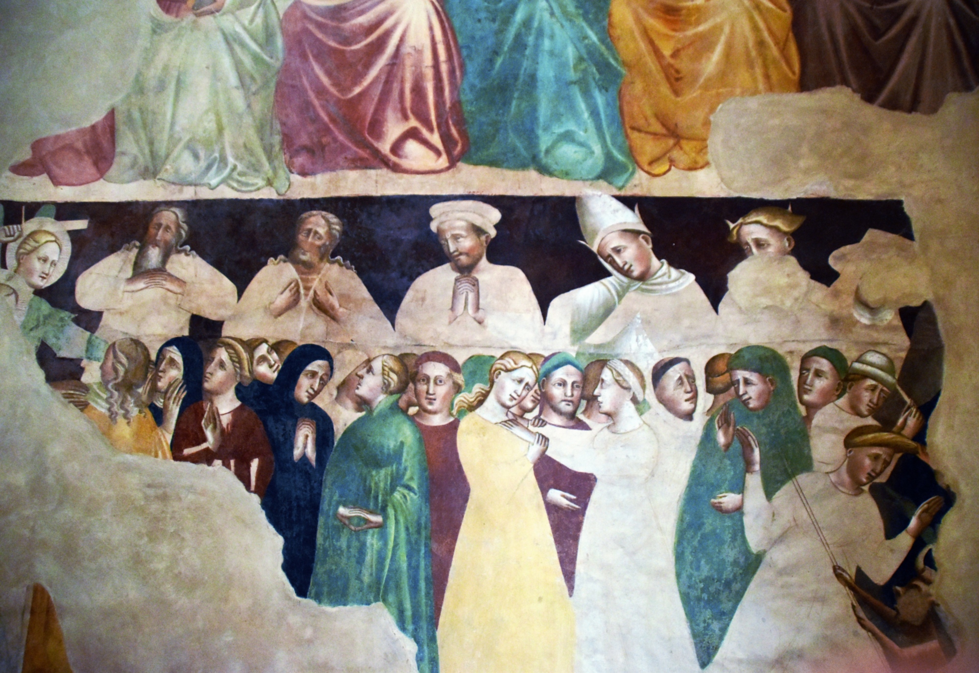 Section of the frescoes of the Last Judgment