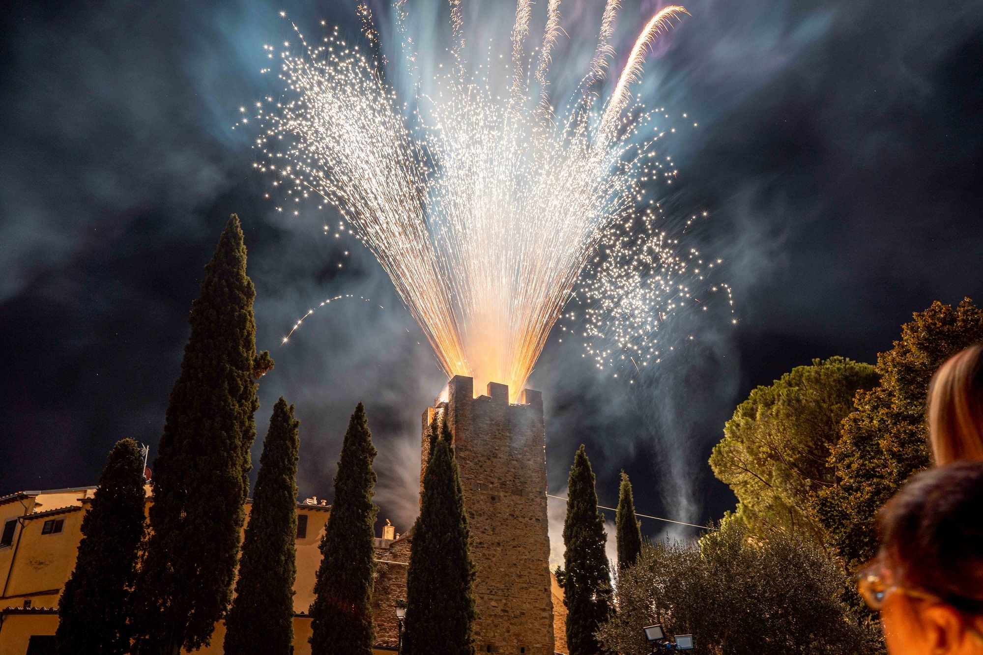 Feuerwerk auf dem Turm