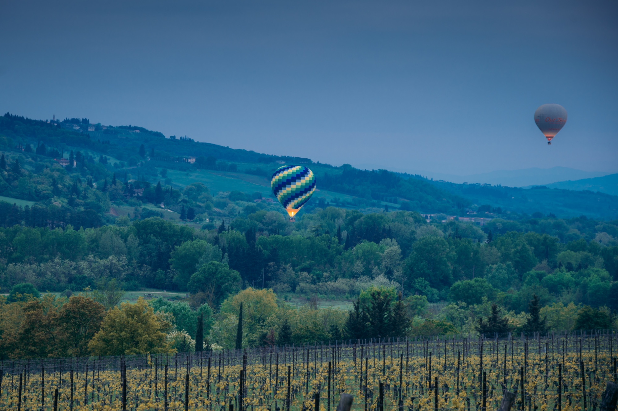 Mongolfiere nel Chianti