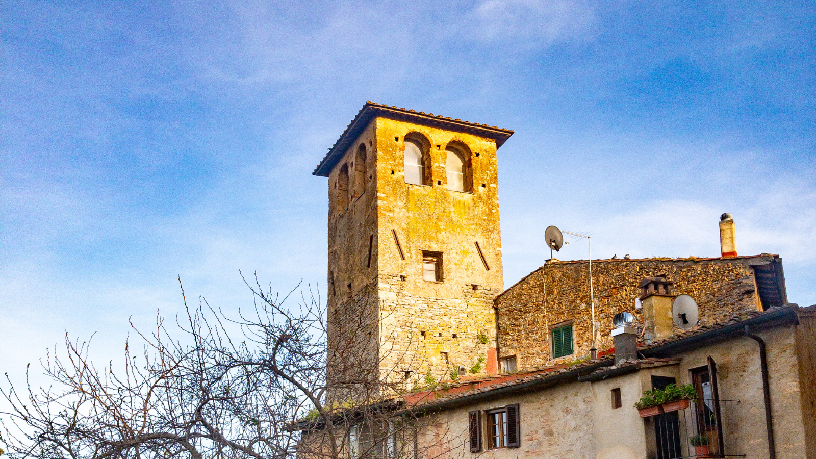 A medieval watchtower in Casciana Terme