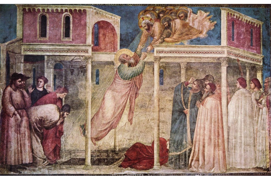 Himmelfahrt des Heiligen Johannes, Giotto, Peruzzi-Kapelle, Basilika Santa Croce