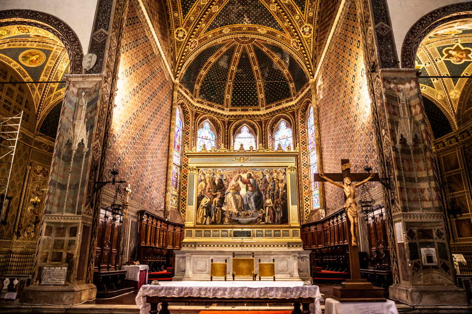 Interior of the Basilica of San Clemente in Santa Maria dei Servi