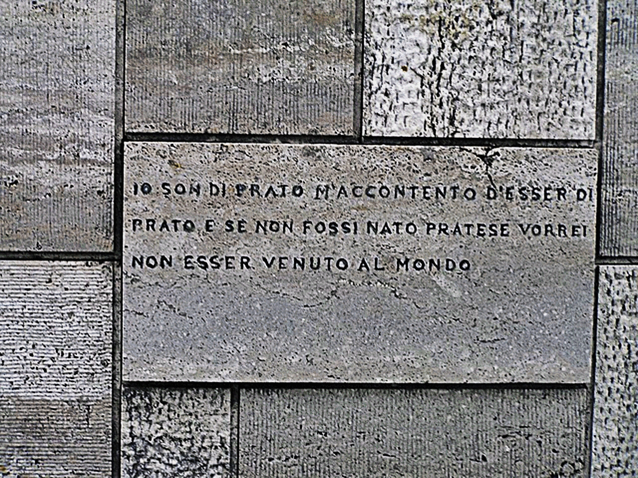 Engraving on the mausoleum's wall