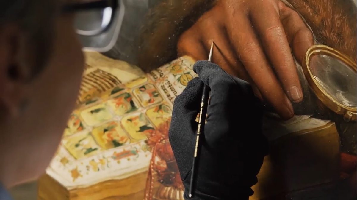 Lavori di restauro curati dall'Opificio delle Pietre Dure di Firenze